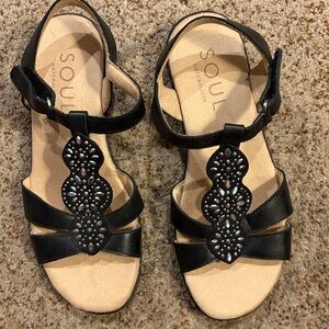 Soul naturalized Women's Black Sandals size 8 like new worn once